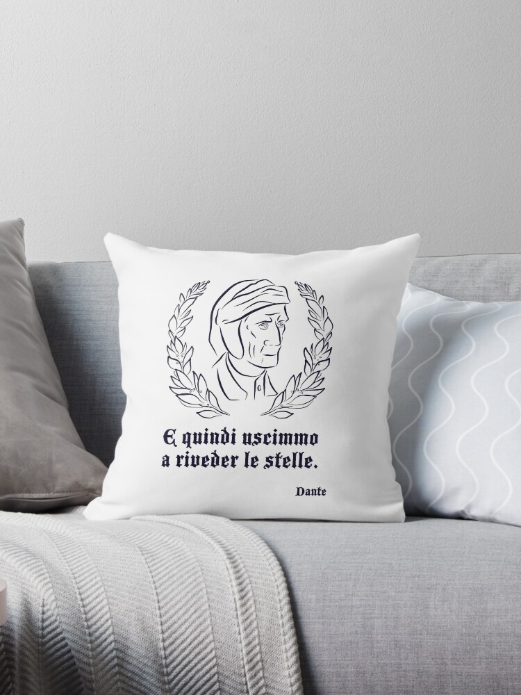 Coussin Citation De Dante Alighieri La Divine Comedie Inferno Canto 34 Par Brodyquixote Redbubble