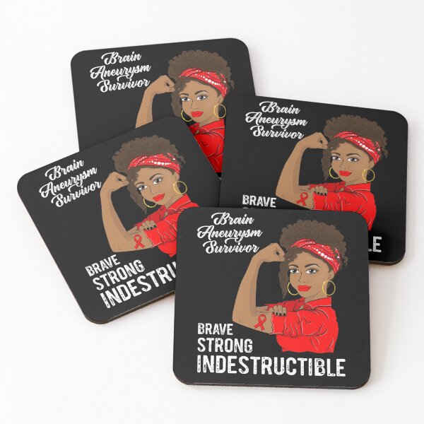 Item preview, Brain Aneurysm Survivor Indestructible Black Girl Awareness designed and sold by ZNOVANNA.