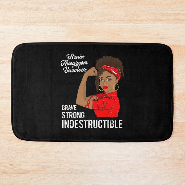 Item preview, Brain Aneurysm Survivor Indestructible Black Girl Awareness designed and sold by ZNOVANNA.