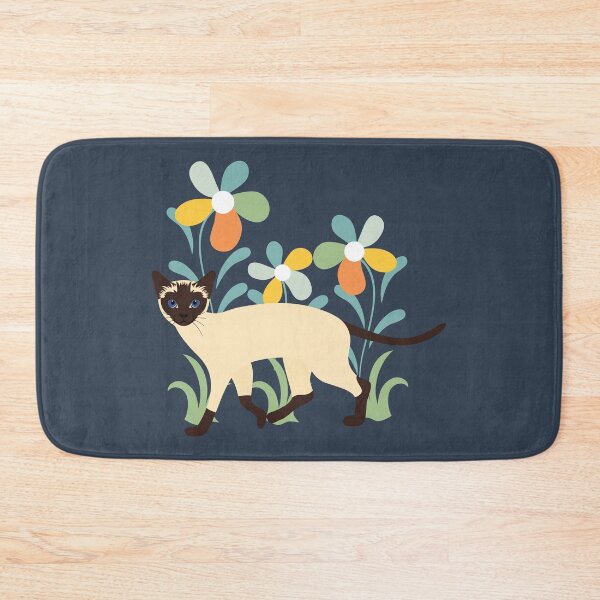 Item preview, Siamese Cat and Flowers designed and sold by lulululupaint.
