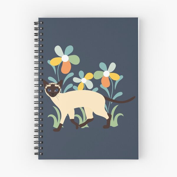 Item preview, Siamese Cat and Flowers designed and sold by lulululupaint.