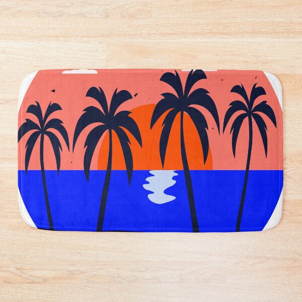 Item preview, Sun sunset palm trees water birds beach designed and sold by GOOD-TIME.