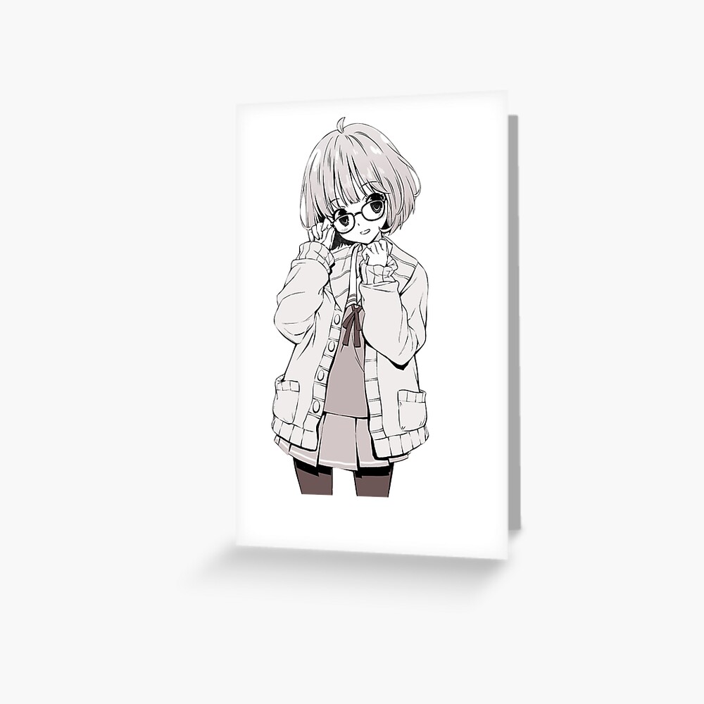 Kyoukai no Kanata - Angry Mirai Greeting Card for Sale by baconmastery
