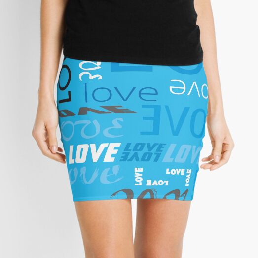 Words of Love Gallery Mini Skirt