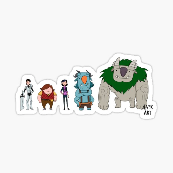 Vista previa del artículo con la obra «Grupo Trollhunters», diseñado y vendido por AEGF.