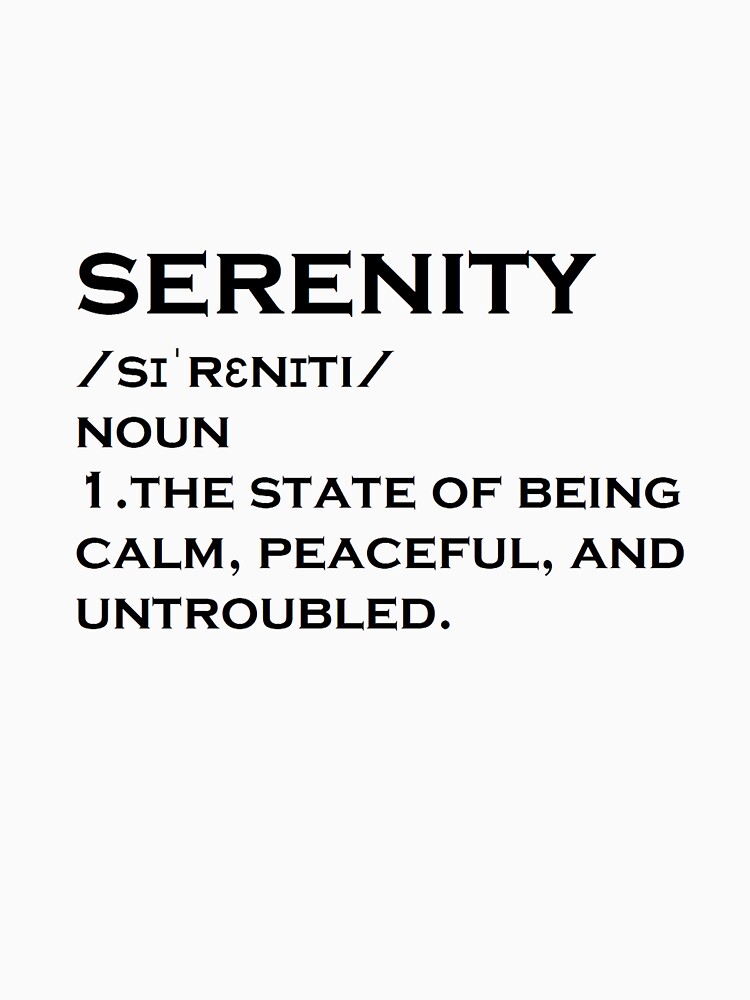 dictionary definition of serenity