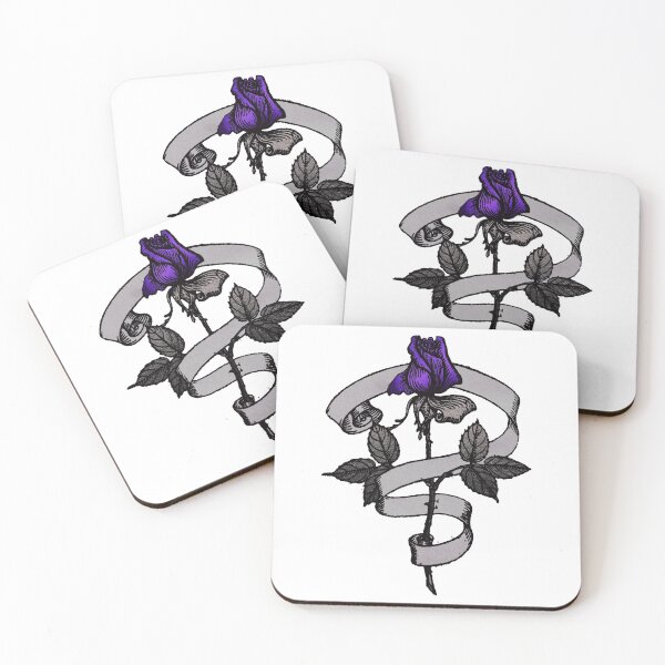 Item preview, Gothic Purple Rose and Ribbon designed and sold by Dreamflight.