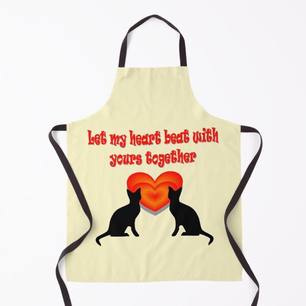 Item preview, Let my heart beat with yours together, a pair of cats designed and sold by helenkaiy.