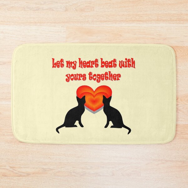 Item preview, Let my heart beat with yours together, a pair of cats designed and sold by helenkaiy.