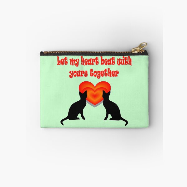 Item preview, Let my heart beat with yours together, a pair of cats designed and sold by helenkaiy.