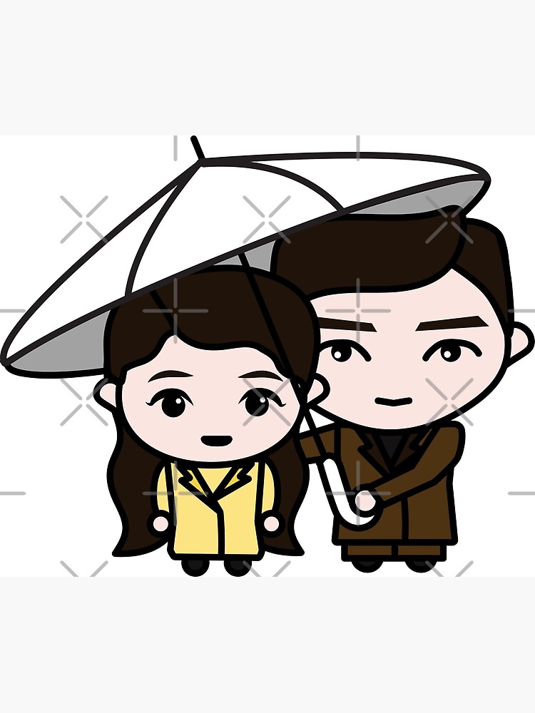 "[CRASH LANDING ON YOU] Ri Jeong Hyeok Yoon Se Ri Umbrella Scene Chibi CLOY STICKERS