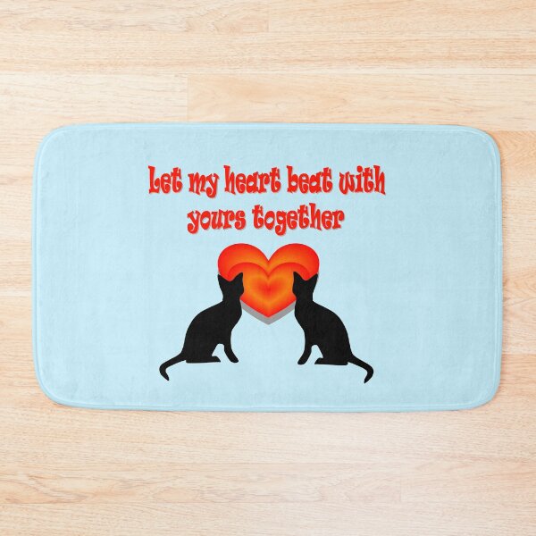 Item preview, Let my heart beat with yours together, a pair of cats designed and sold by helenkaiy.