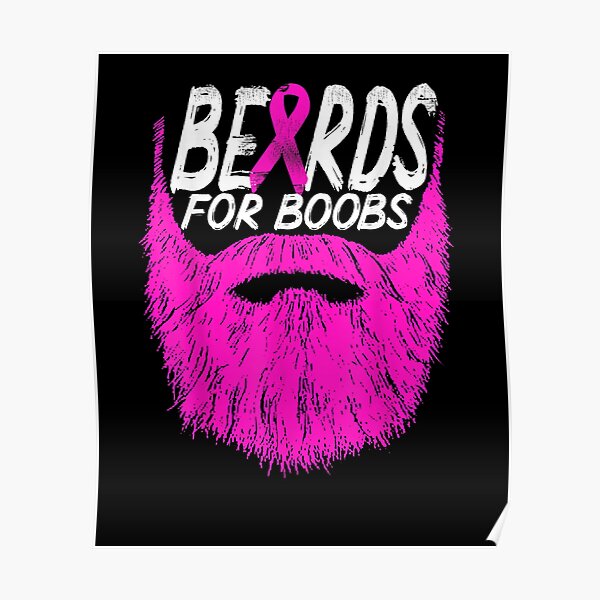 Personalized Beards For Boobs Breast Cancer Awareness Shirts, Funny Beard  Men Helping Raise Awareness Of Breast Cancer Shirt