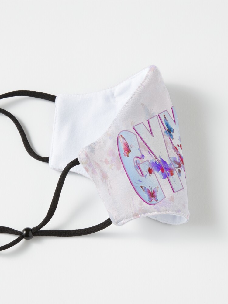 Alternate view of Gym Rat Exclusive Design. Butterflies Mask