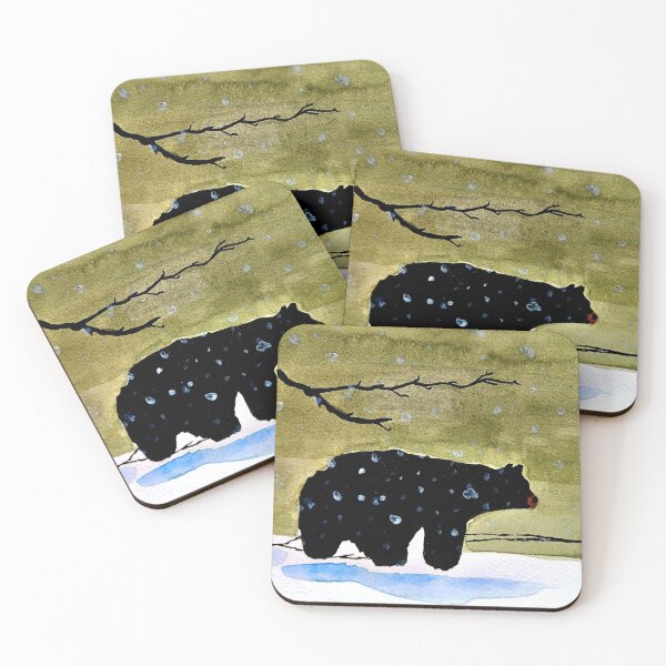 Item preview, winter bear watercolor painting designed and sold by artjojo.