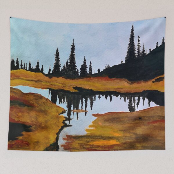 Item preview, marshland watercolor painting designed and sold by artjojo.
