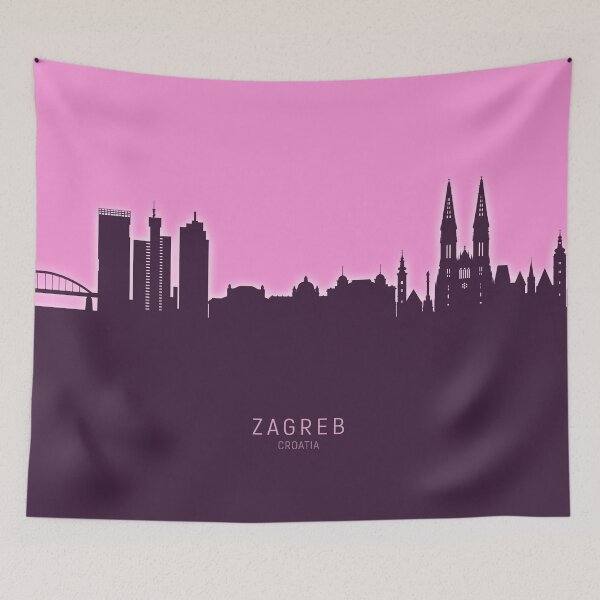 Item preview, Zagreb Croatia Skyline designed and sold by ArtPrints.