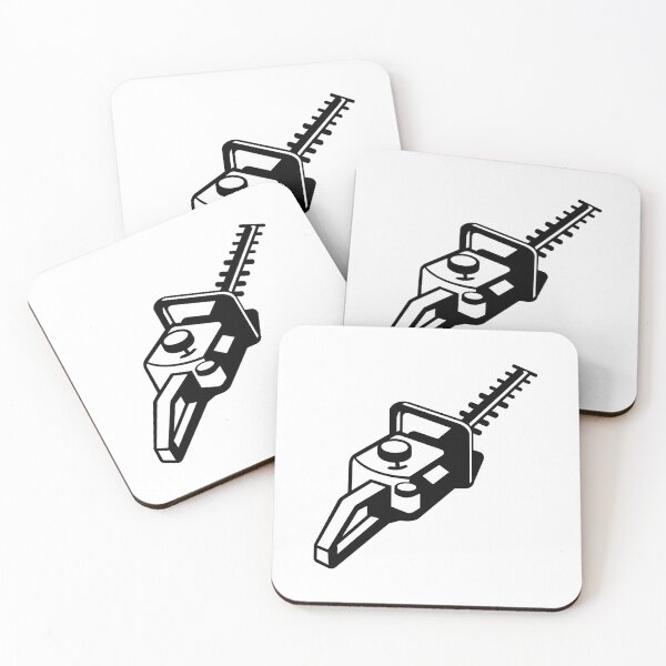 Item preview, Hedge Trimmer or Hedge Cutter Viewed from a High Angle Retro Black and White designed and sold by patrimonio.
