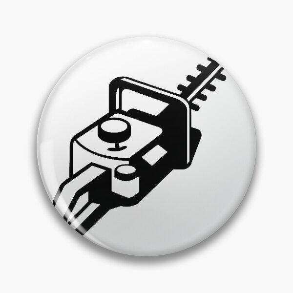 Item preview, Hedge Trimmer or Hedge Cutter Viewed from a High Angle Retro Black and White designed and sold by patrimonio.
