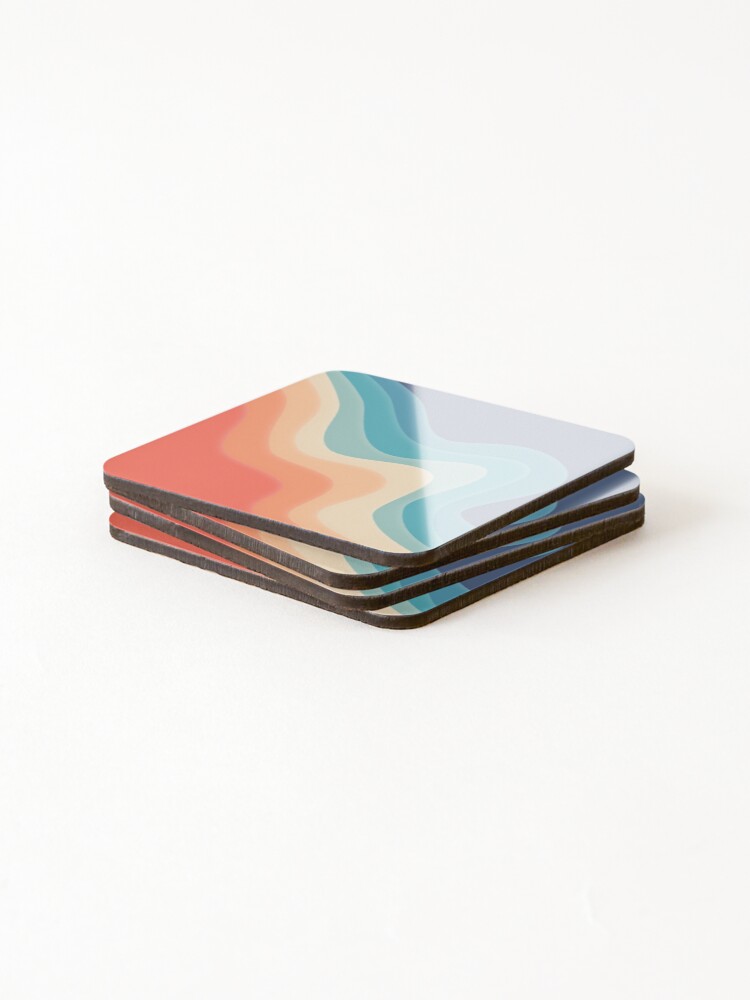 Alternate view of Retro color wave Coasters (Set of 4)