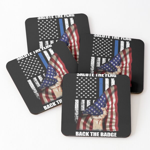 Item preview, Salute The Flag Back The Badge Flag Police Hand Gift designed and sold by DanielleNicolet.