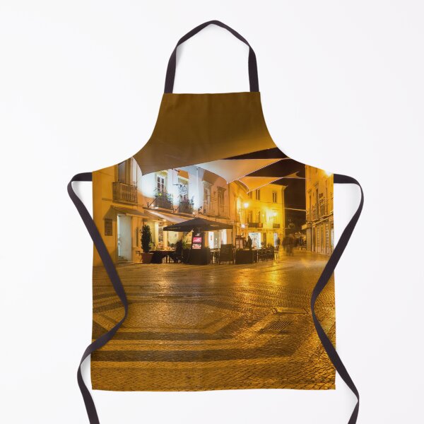 Item preview, Charming Faro Algarve Portugal - Nighttime Shopping Street with a Cool Pentagon Calcada Pattern designed and sold by Georgia Mizuleva.