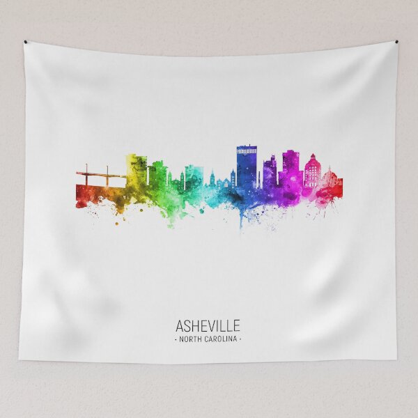 Item preview, Asheville North Carolina Skyline designed and sold by ArtPrints.