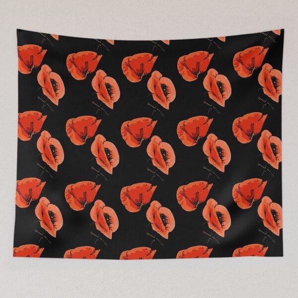 Item preview, Minimalist Remembrance Day red poppy duo couple - dainty edition designed and sold by Deegital18.