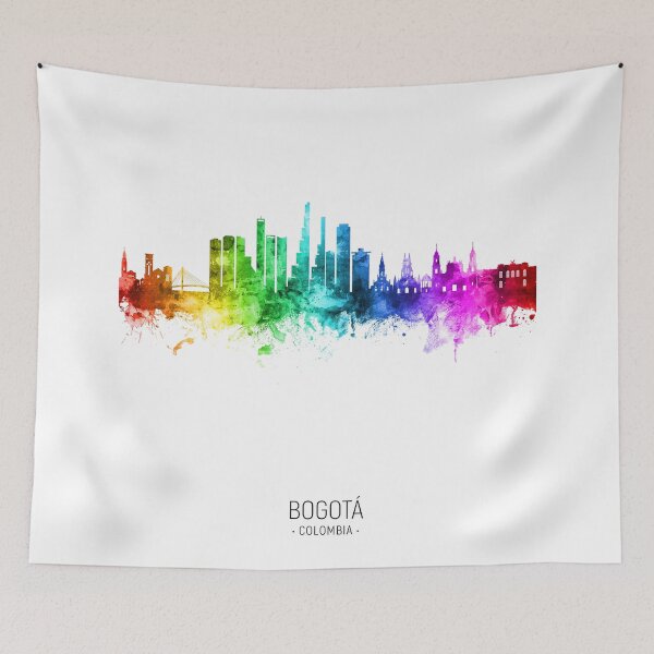 Aperçu de l'œuvre Bogotá Colombia Skyline créée et vendue par ArtPrints.