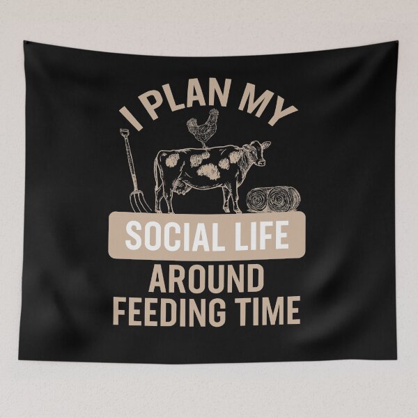 Item preview, Plan Social Life Feeding Time Cow Chicken Cattle  designed and sold by jozefds.