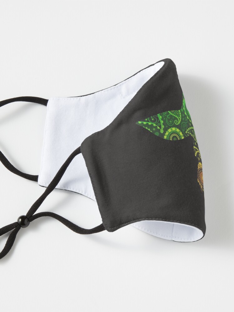 Alternate view of Teardrop Mandala Silhouette - Alien Forest - Dark Background Mask