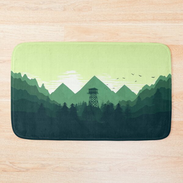 Item preview, Firewatch Park Mountain Forest Vista - Emerald Green Sunset ⭐ designed and sold by Wizzles Emporium.