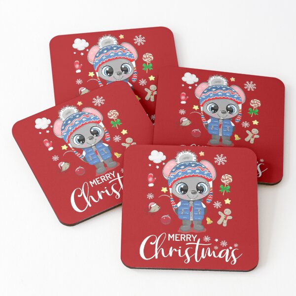Item preview, Fabulous Blue-Eyed Rat In Funny Hat And Winter Vest Merry Christmas Candies Sweets Graphic  designed and sold by FunnySunny T-Shirts.
