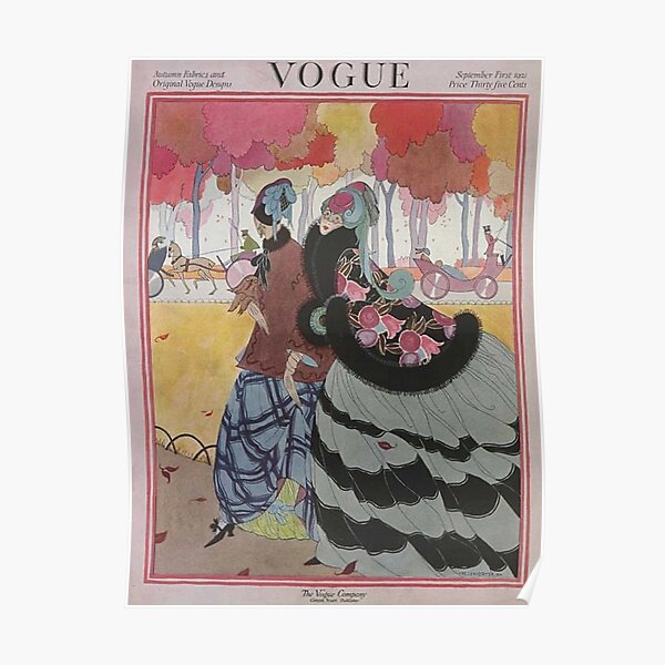 Vintage Vogue Magazine cover - September 1921 Poster