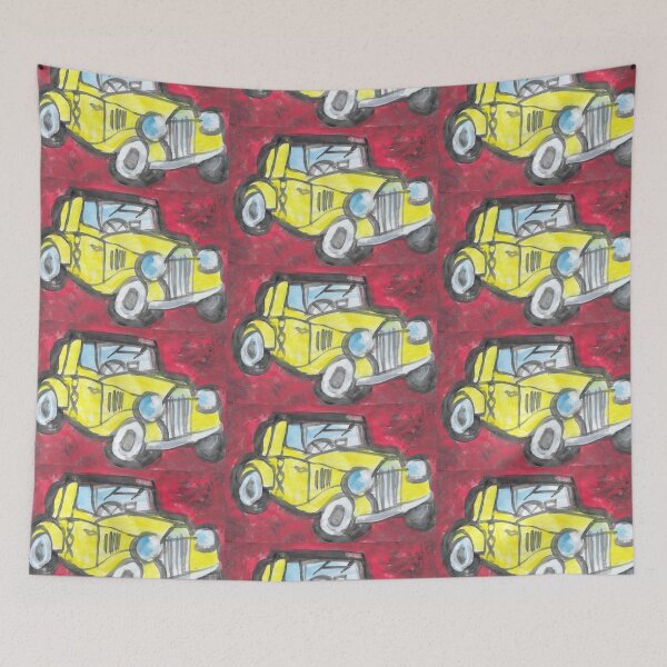 Item preview, Old yellow car designed and sold by walterfest.