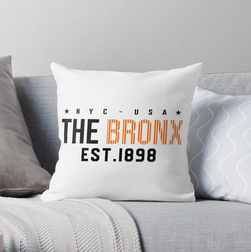 New York City the Bronx EST.1898 Throw Pillow