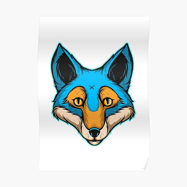 Fox Racing Logo Posters Redbubble - red fox head roblox