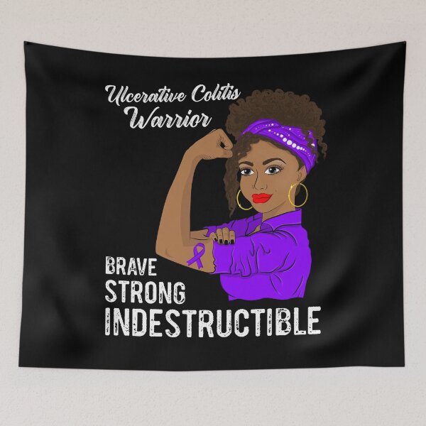 Item preview, Ulcerative Colitis Warrior Indestructible IBD Awareness designed and sold by ZNOVANNA.