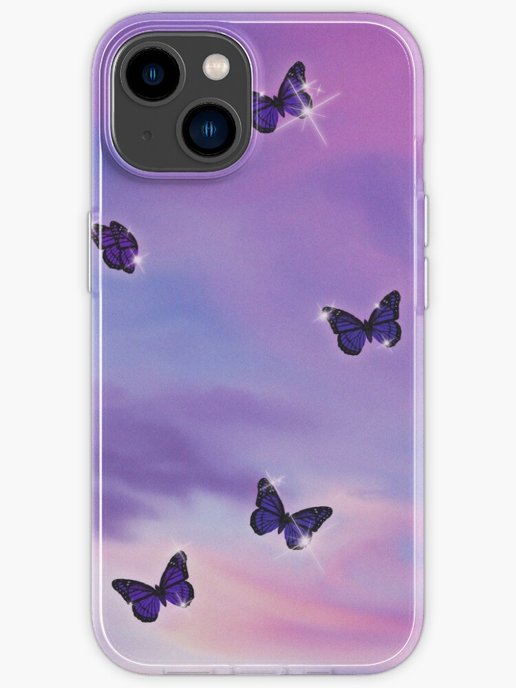 Purple Butterflies Butterfly Phone Case for iPhone 14 ProMax 13 12