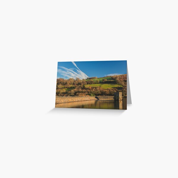 The Talybont Reservoir Dam in the Brecon Beacons National Park, Powys. Some beautiful light when I took this! Greeting Card