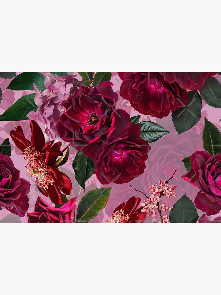 Antique Purple Botanical Flower Rose Garden by UtArt