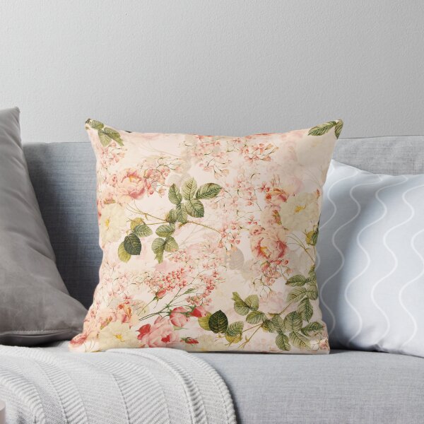 Item preview, Motif de jardin botanique de roses pêche vintage Nightgarden designed and sold by UtArt.
