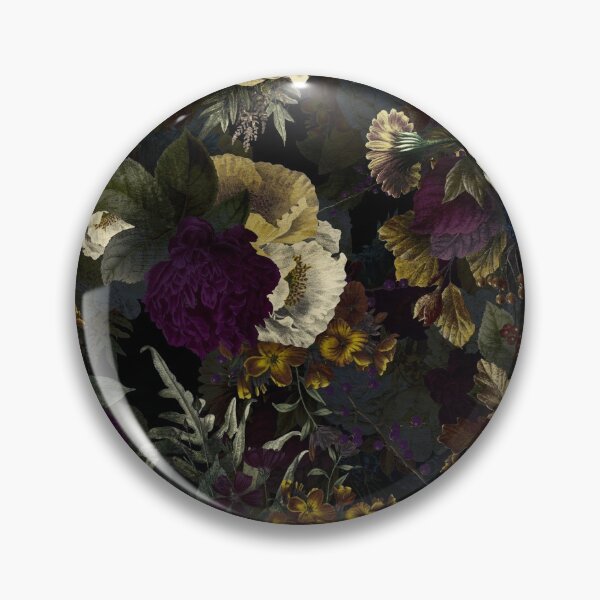 Item preview, Vintage Dutch Purple Midnight Black Botanical Flower Rose Botanical Night Garden Nightgarden designed and sold by UtArt.