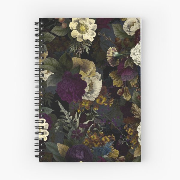 Item preview, Vintage Dutch Purple Midnight Black Botanical Flower Rose Botanical Night Garden Nightgarden designed and sold by UtArt.