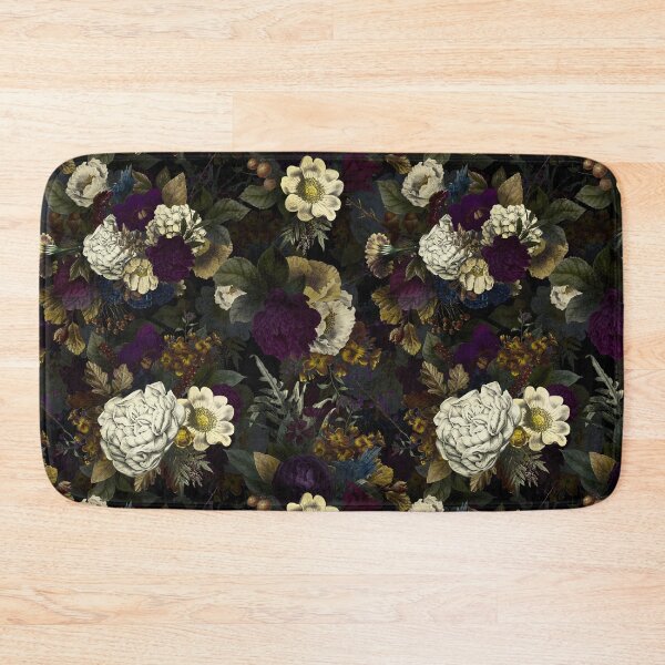 Item preview, Vintage Dutch Purple Midnight Black Botanical Flower Rose Botanical Night Garden Nightgarden designed and sold by UtArt.