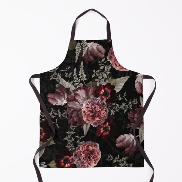 Item preview, Dutch Vintage Midnight Roses And Tulips Pattern Botanical Night Garden Nightgarden designed and sold by UtArt.