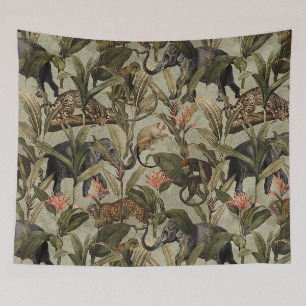 Item preview, Vintage Tropical Jungle Botanical Garden Pattern Nightgarden designed and sold by UtArt.