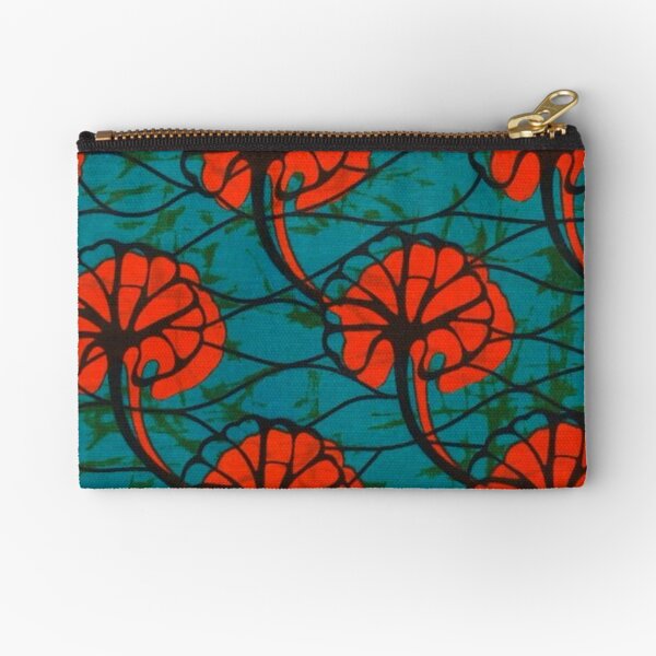 the wax loincloth, africa fashion, african wax print Zipper Pouch