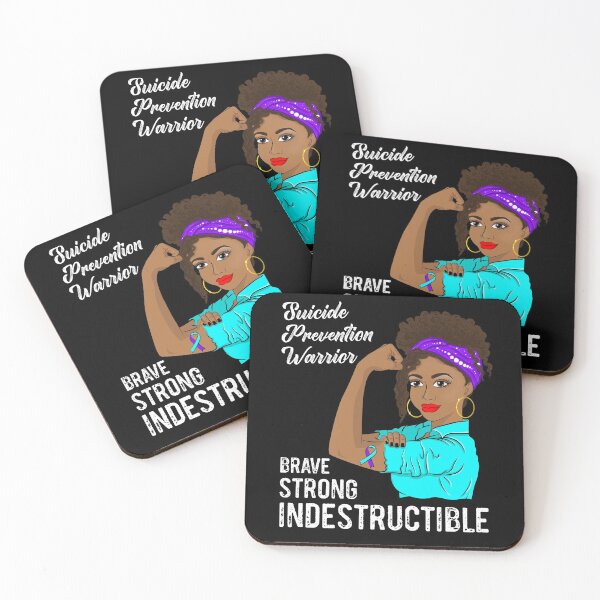 Item preview, Suicide Prevention Warrior Indestructible Survivor Awareness designed and sold by ZNOVANNA.