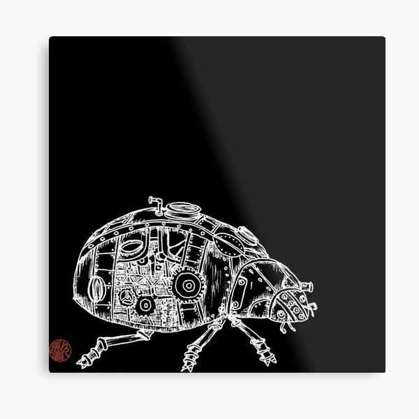 Steampunk Beetle Metal Print